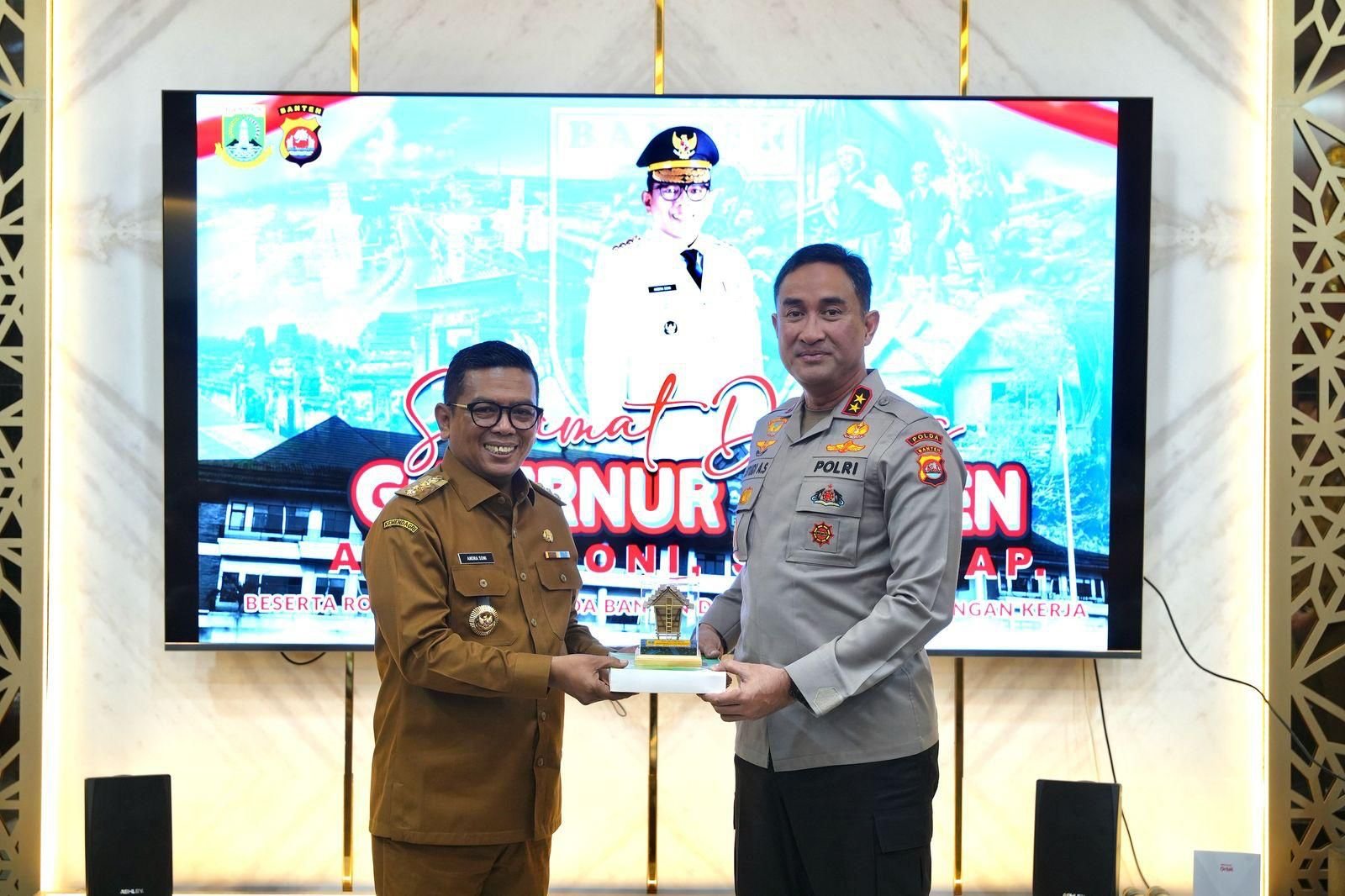 Kapolda banten dan gubernur andra soni