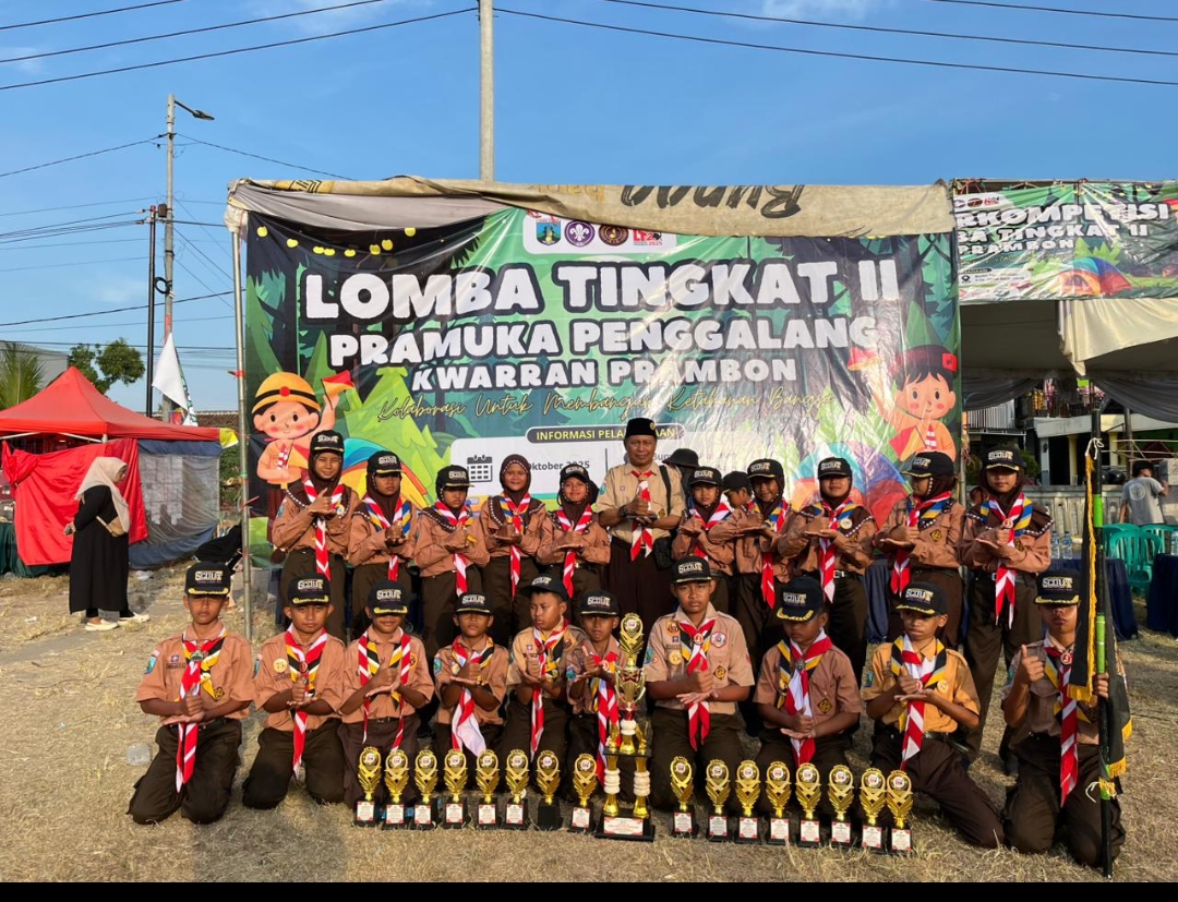 MI Nurul Ulum TTL Prambon Raih Juara 2 Lomba Tingkat II Pramuka Penggalang Kwarran Prambon 2025