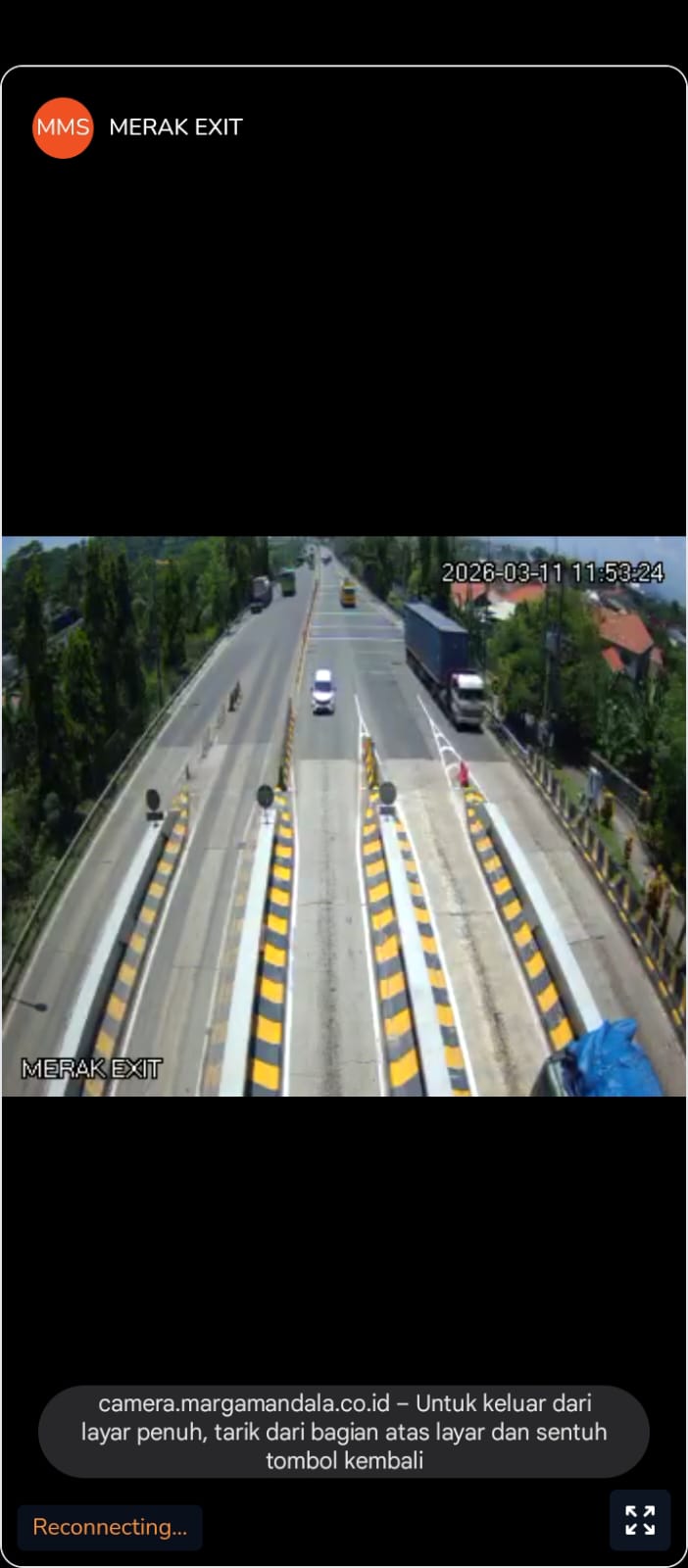 Situasi Arus Lalu Lintas Menuju Pelabuhan Merak Terpantau Lancar